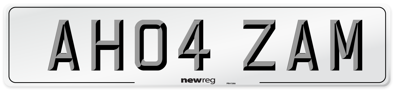 AH04 ZAM Number Plate from New Reg